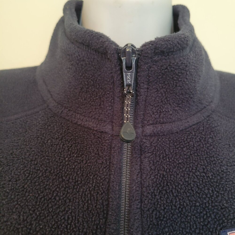 Vineyard Vines Fleece Vest M Navy Blue Full Zip Sleeveless Classic Preppy - Picture 6 of 9